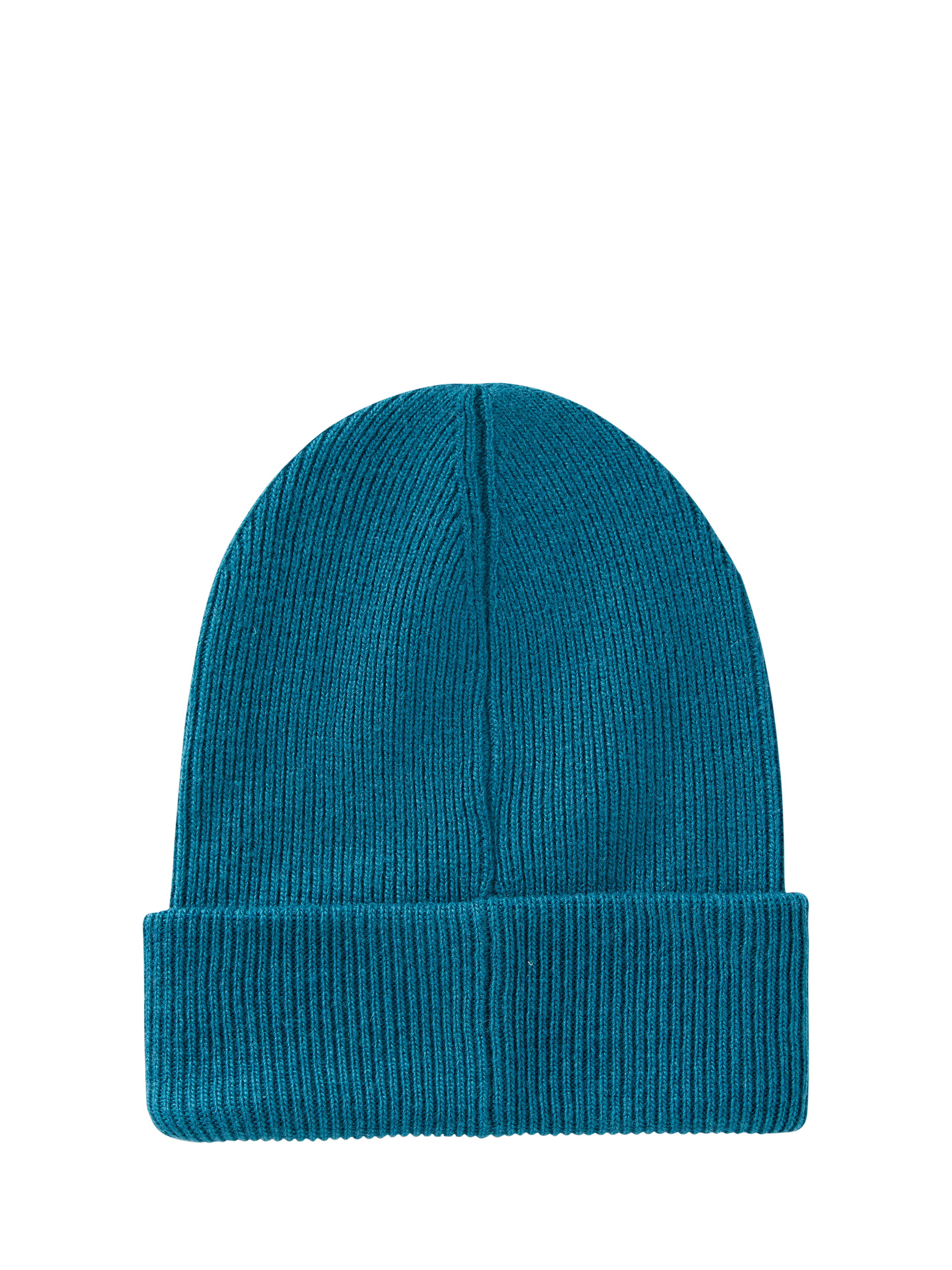 Product image 2 of 3, which shows Benetton Kids' Wool Blend Ribbed Knit Beanie Hat, Blue, One Size