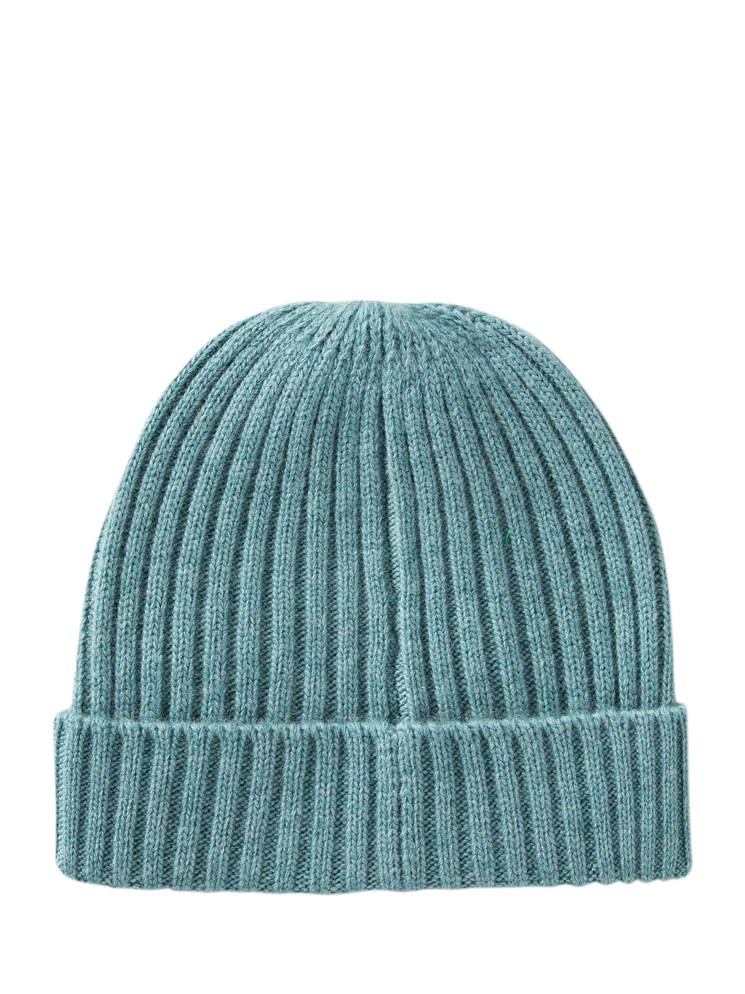 Product image 2 of 3, which shows Benetton Kids' Wool Blend Knitted Beanie Hat, Green, 2-3 years