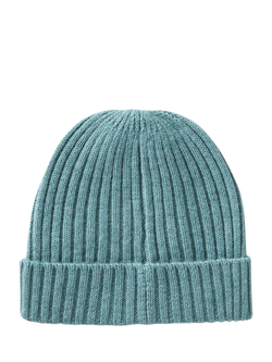 Benetton Kids' Wool Blend Knitted Beanie Hat - view 2, Green