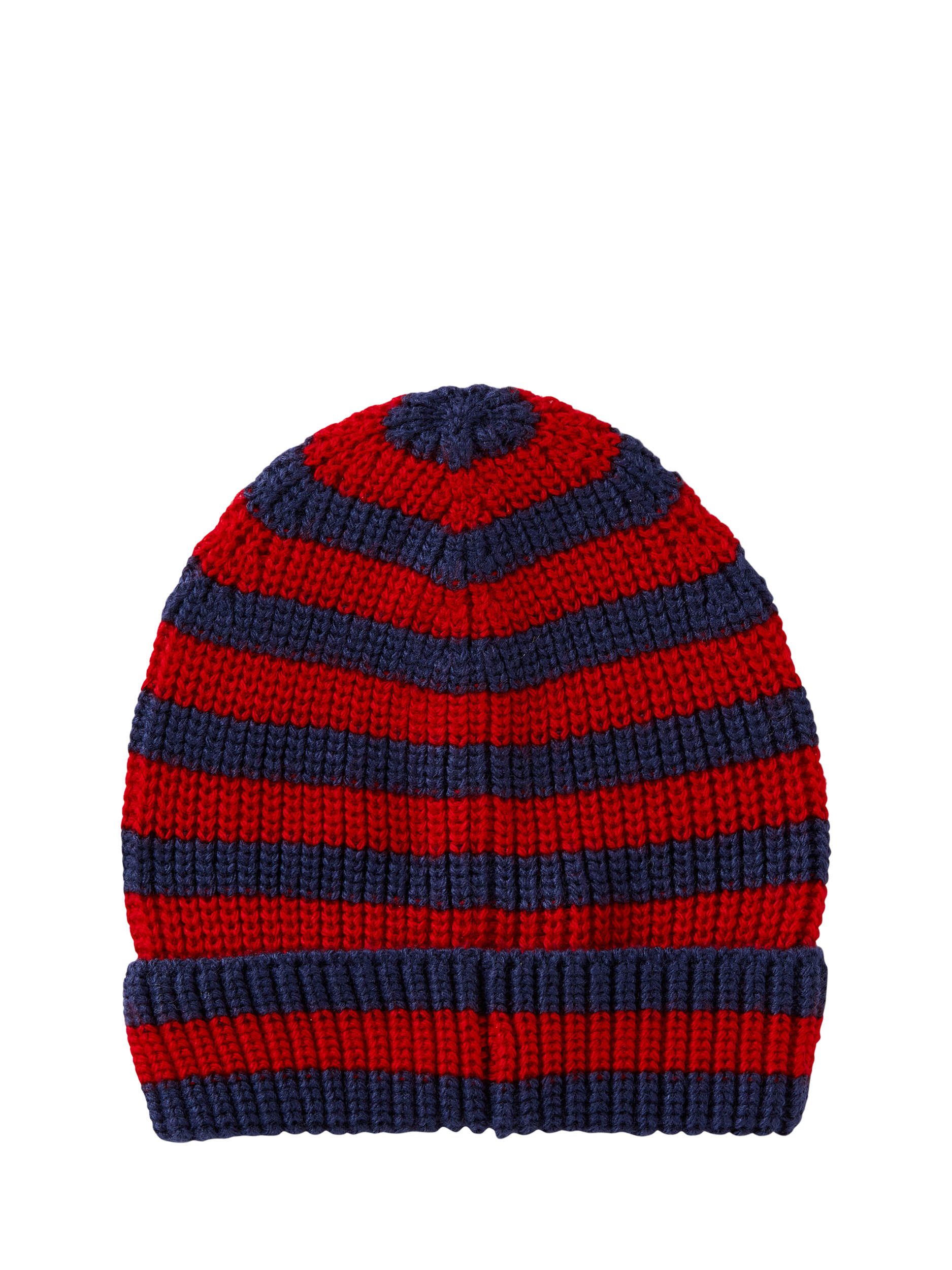 Product image 2 of 3, which shows Benetton Kids' Ribbed Knit Beanie Hat, Blue/Multi, 2-3 years