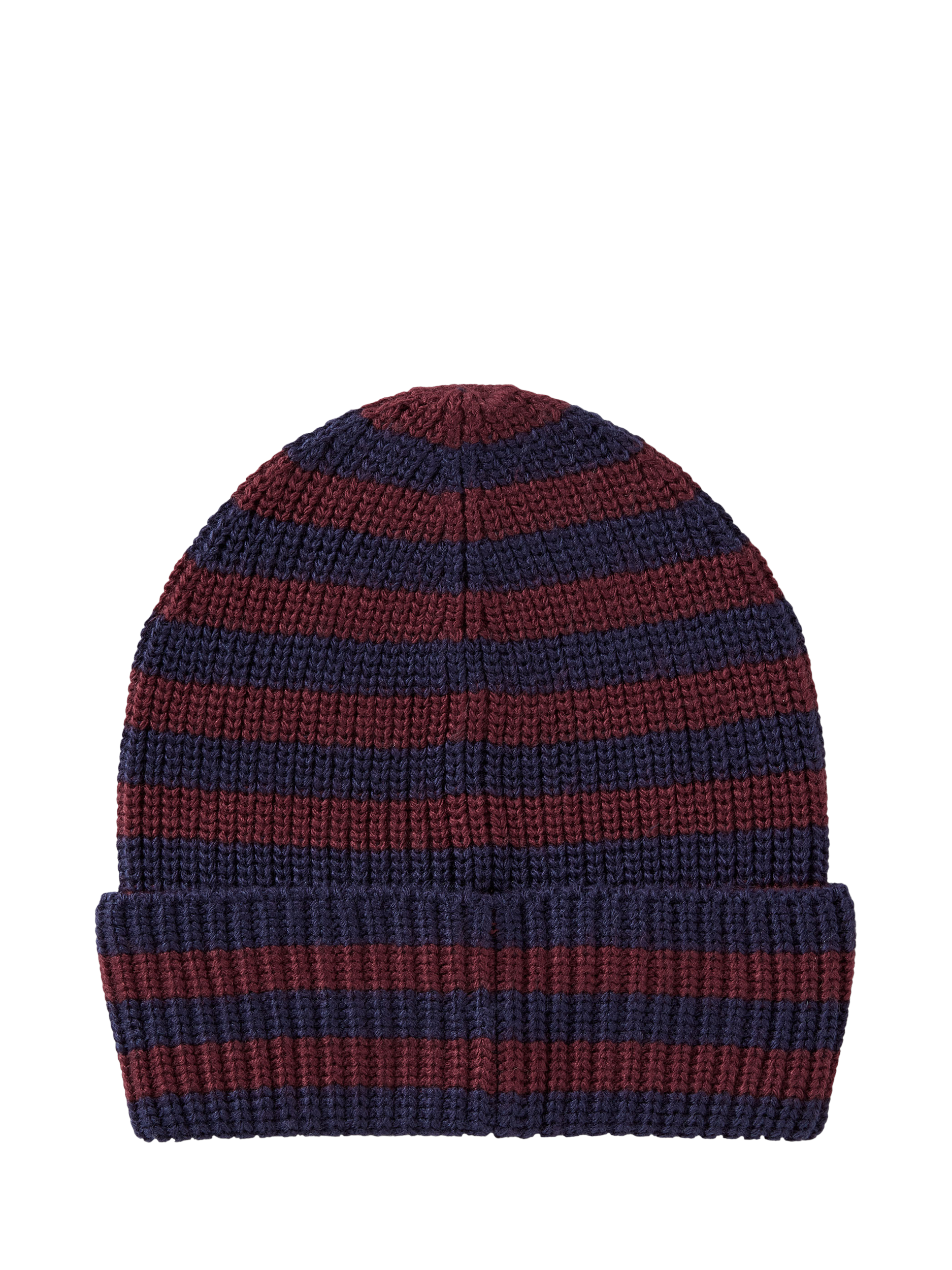 Product image 2 of 3, which shows Benetton Kids' Striped Knit Beanie Hat, Blue, One Size