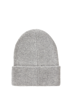 Benetton Kids' Wool Blend Ribbed Knit Beanie Hat - view 2, Grey