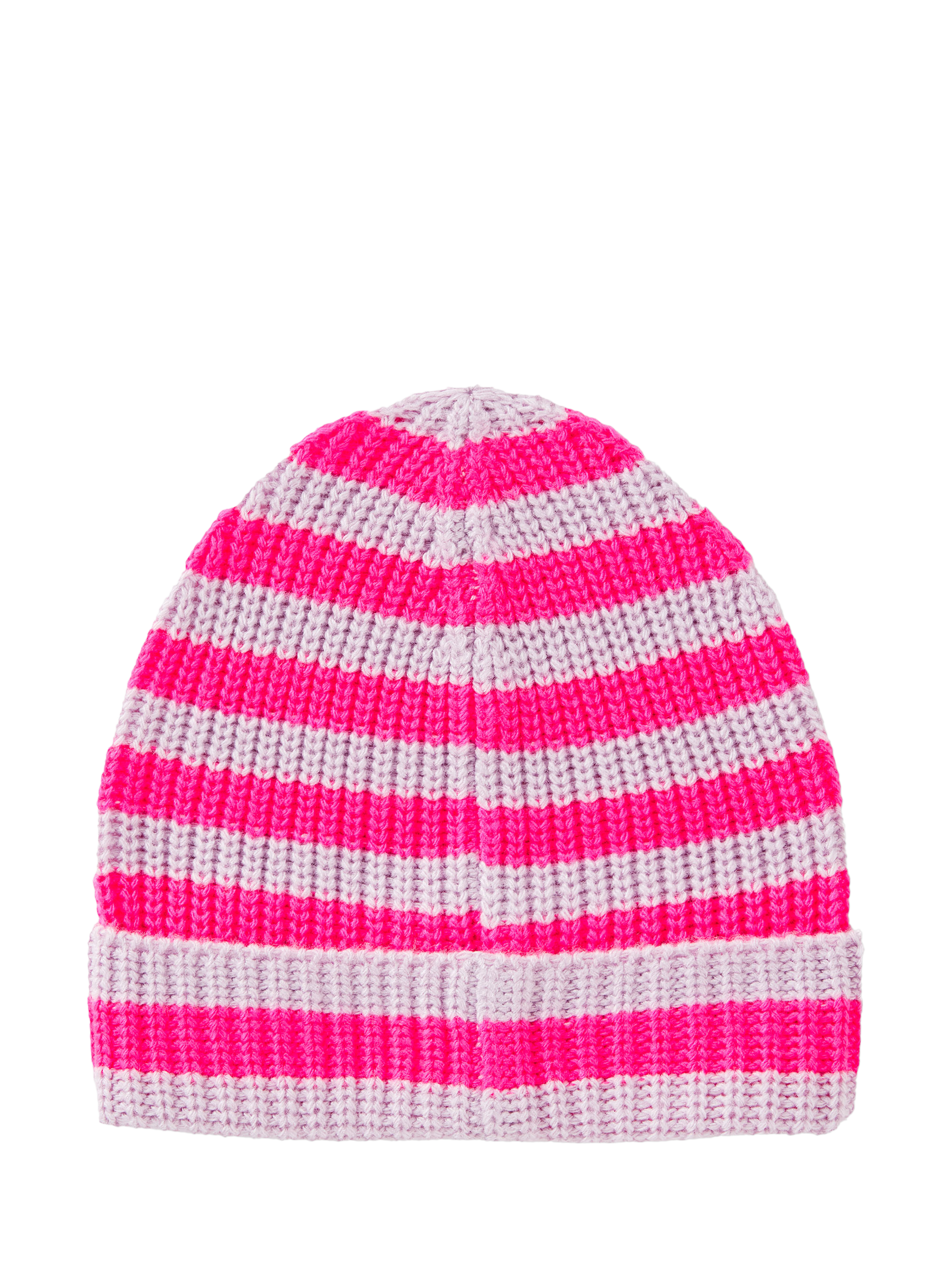 Product image 2 of 3, which shows Benetton Kids' Ribbed Knit Beanie Hat, Violet/Multi, 3-4 years