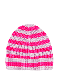 Benetton Kids' Ribbed Knit Beanie Hat - view 2, Violet/Multi