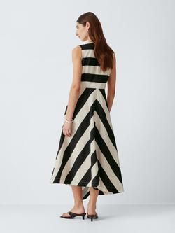 John Lewis Bold Stripe Sleeveless Midi Dress, Bold Stripe - view 2, Bold Stripe