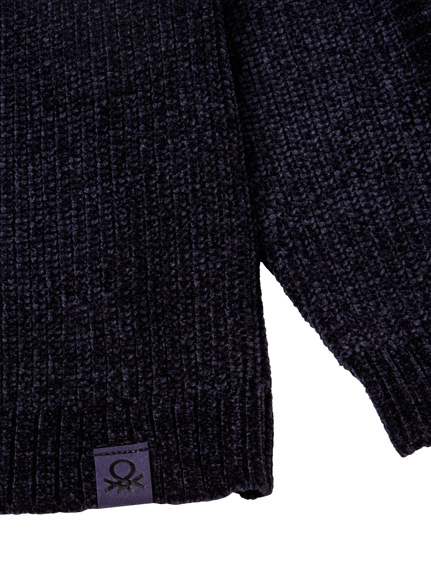 Product image 3 of 3, which shows Benetton Kids' Crew Neck Knitted Sweater, Blue, 6-7 years