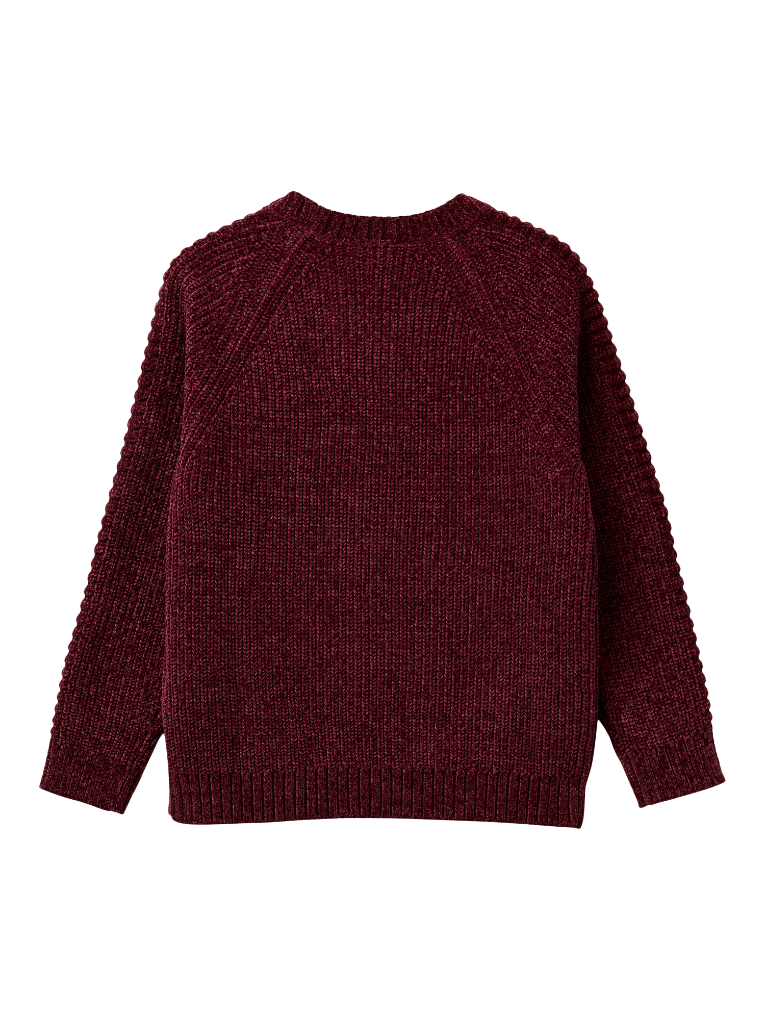Product image 2 of 3, which shows Benetton Kids' Crew Neck Knitted Sweater, Red, 6-7 years