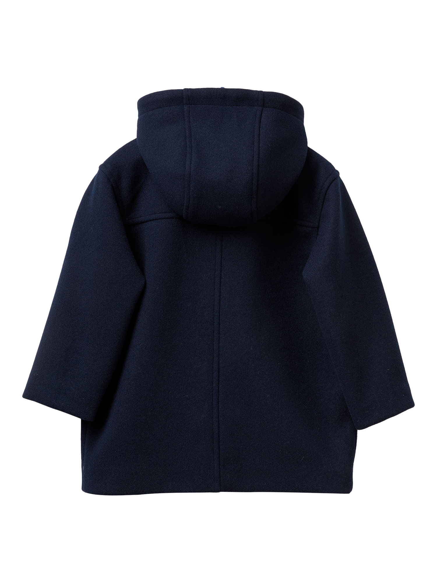 Product image 2 of 3, which shows Benetton Kids' Hooded Duffle Coat, Navy, 6-7 years