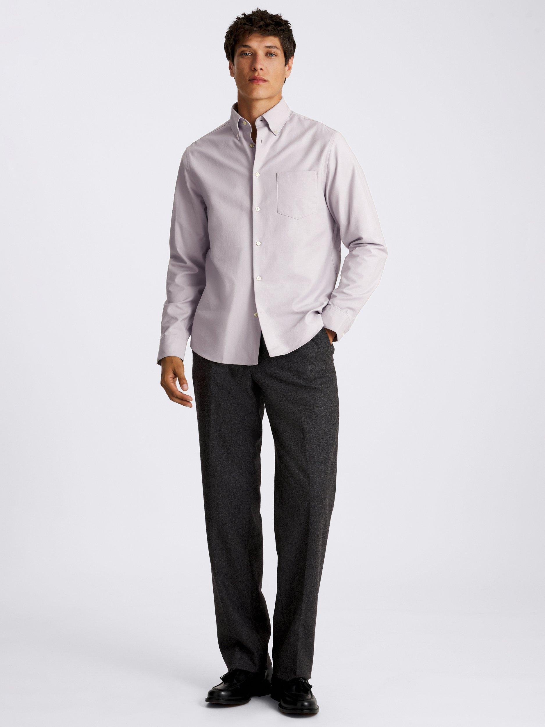 Product image 2 of 4, which shows Moss Washed Oxford Shirt, Lilac, S