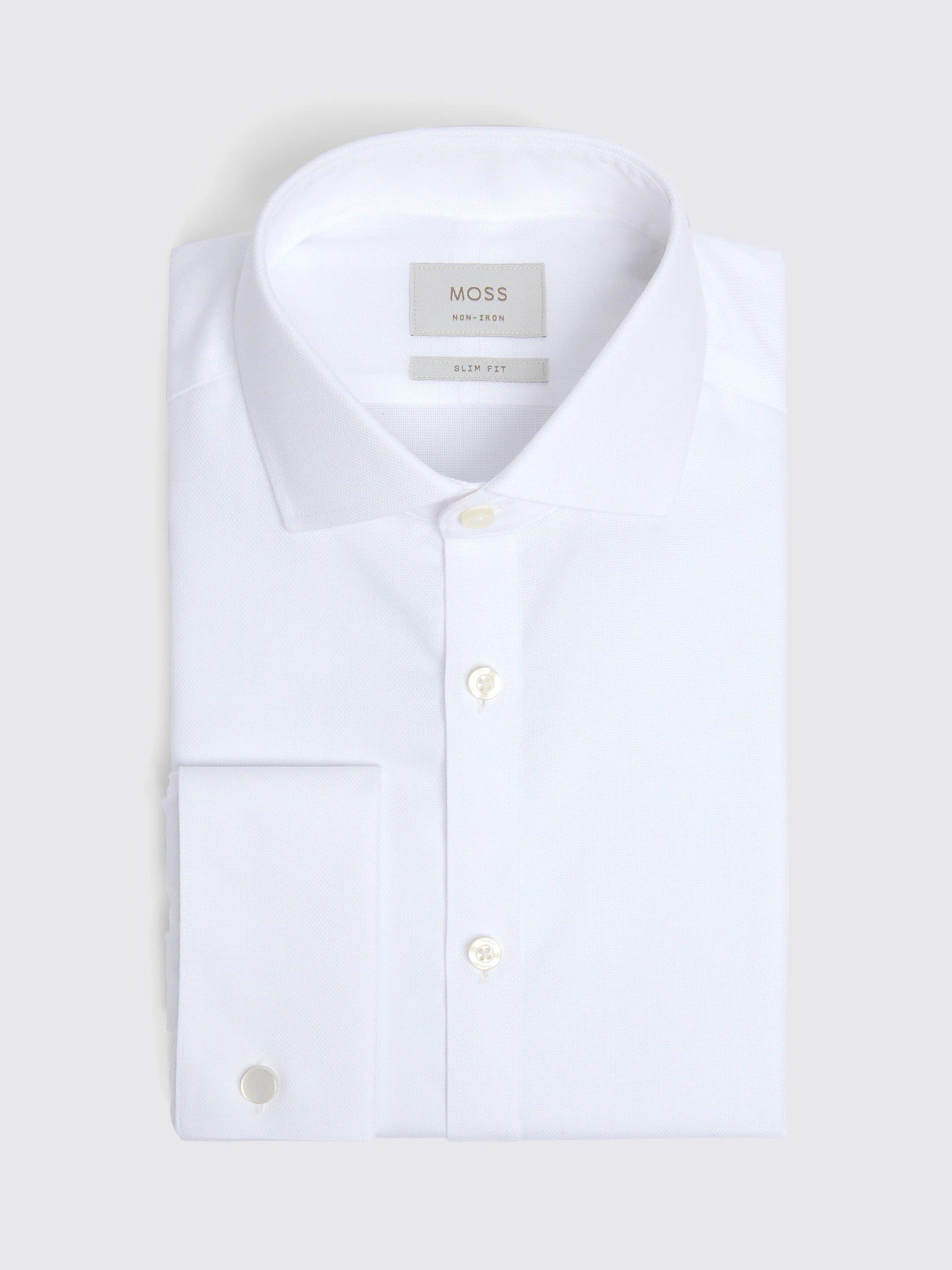 Product image 4 of 4, which shows Moss Slim Royal 2 Shirt, White, 13.5