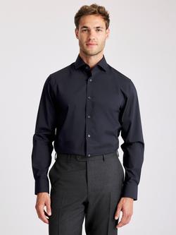 Moss Cotton Blend Tailored Fit Shirt, Green, Blue