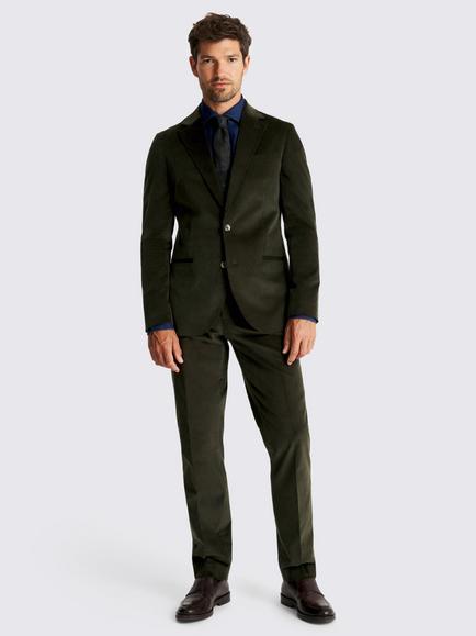 Moss Tailored Fit Cotton Blend Corduroy Suit Jacket, Green - view 2, Green