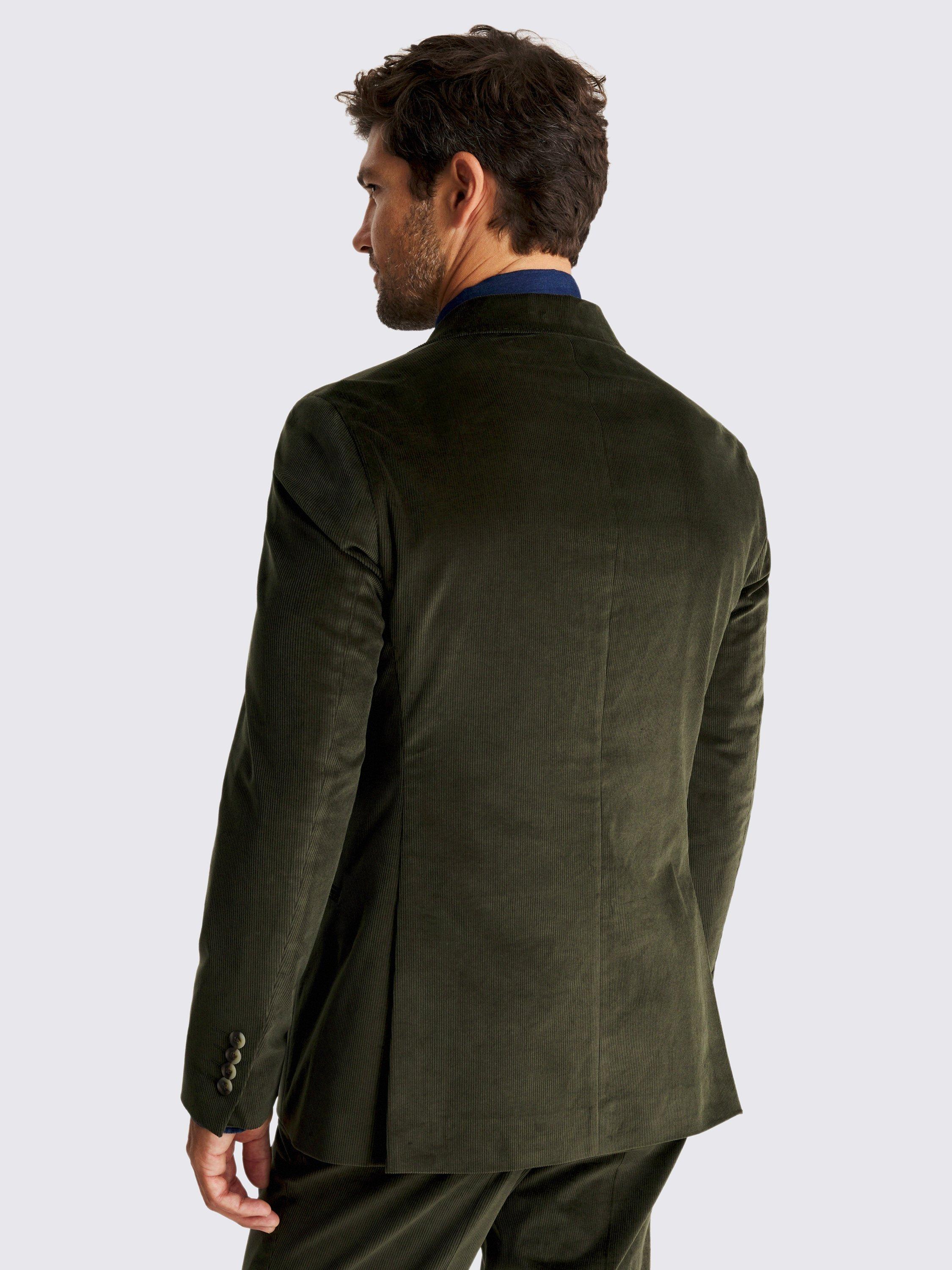 Product image 4 of 6, which shows Moss Tailored Fit Cotton Blend Corduroy Suit Jacket, Green, 36S