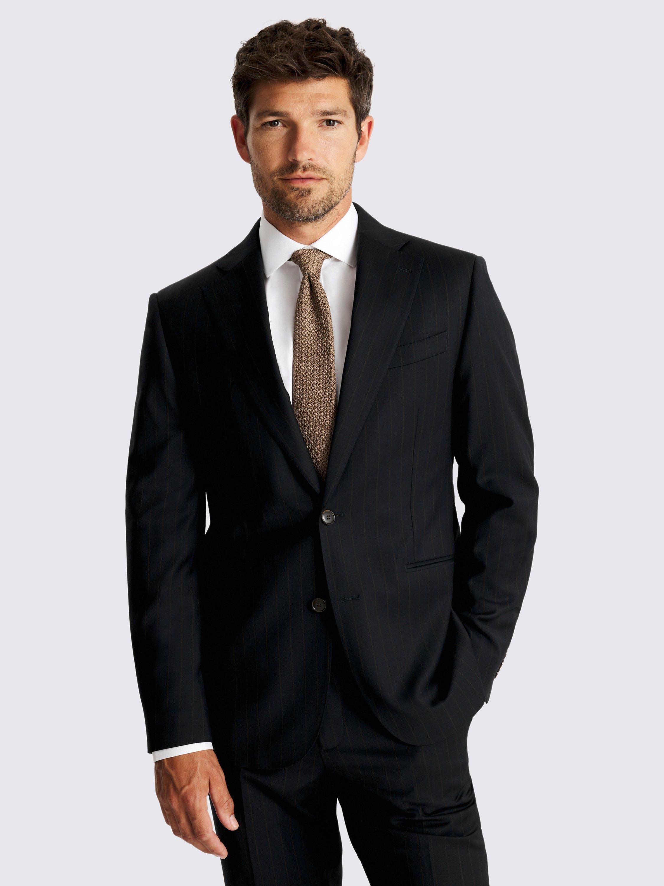 Product image 4 of 8, which shows Moss Tailored Fit Wool Blend Suit Jacket, Blue, 36S