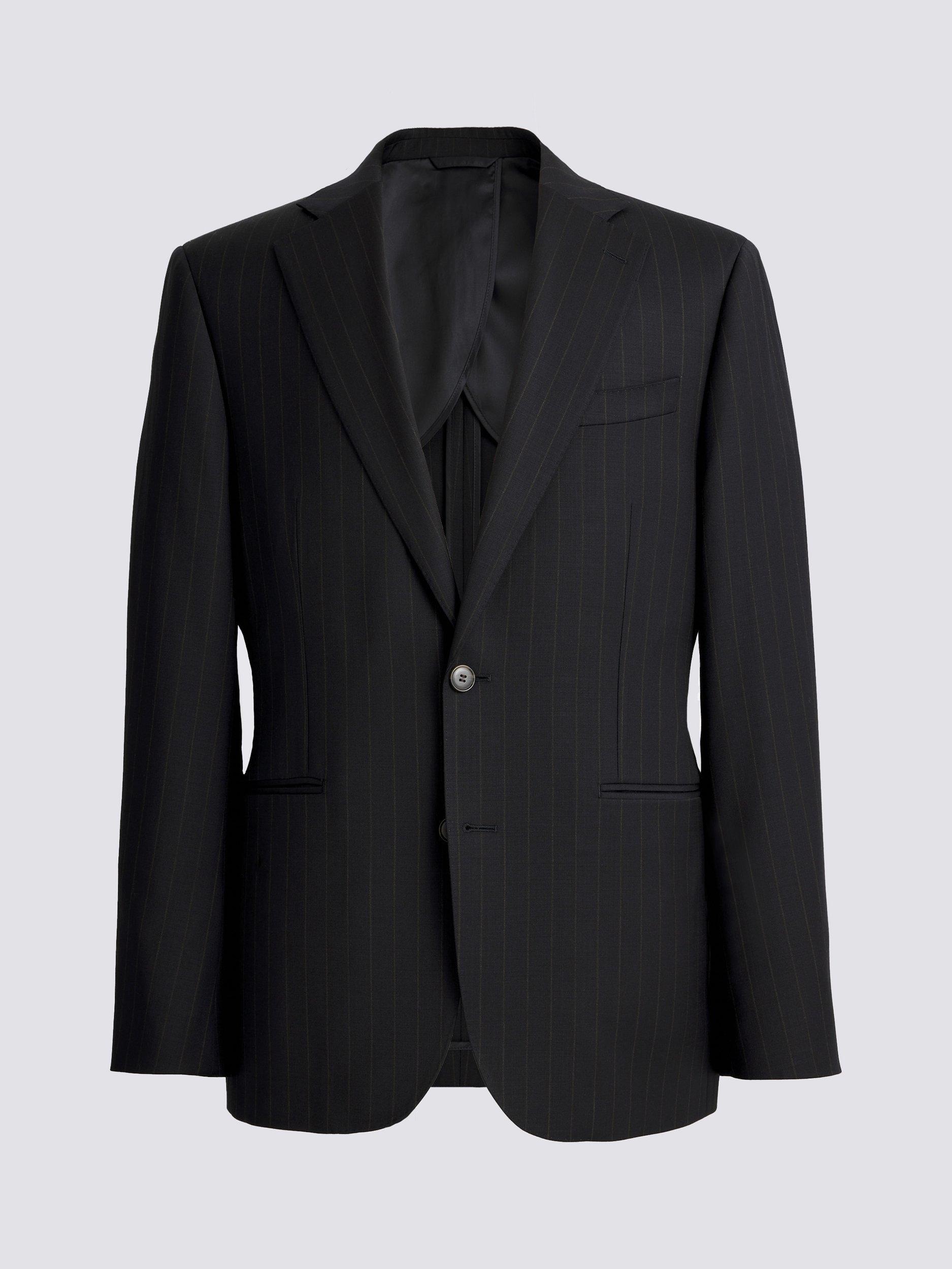 Product image 8 of 8, which shows Moss Tailored Fit Wool Blend Suit Jacket, Blue, 36S