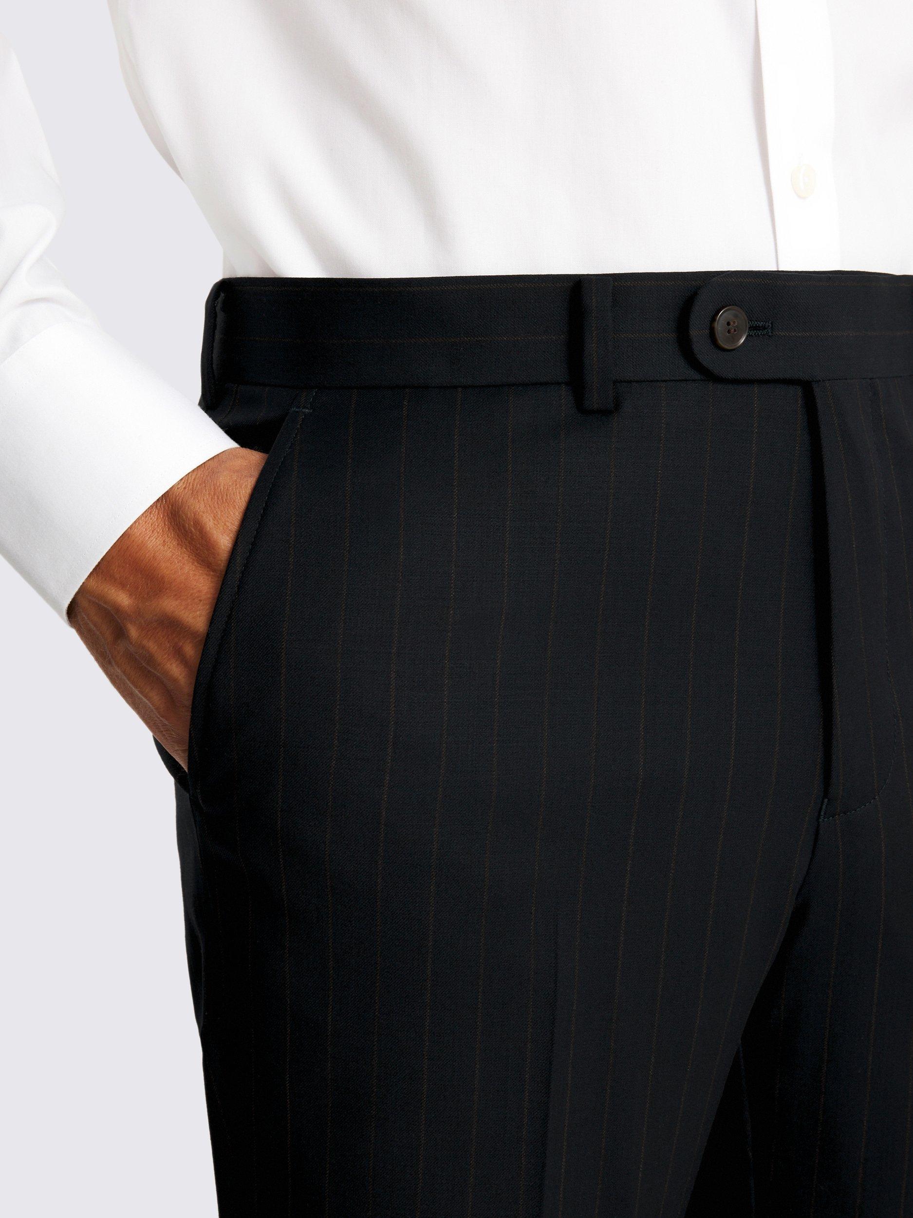 Product image 3 of 3, which shows Moss Tailored Fit Wool Blend Suit Trousers, Blue, 30S