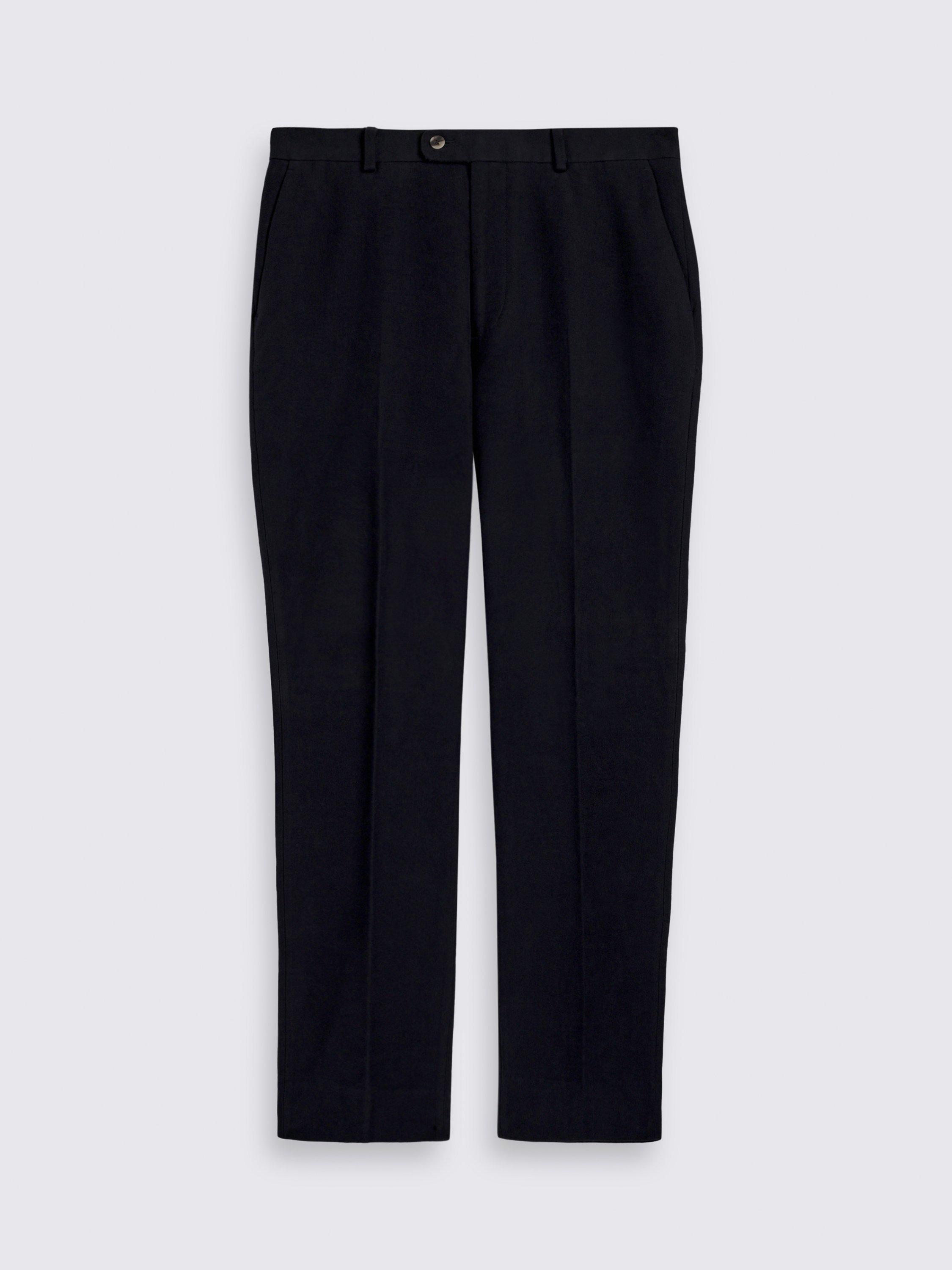 Product image 5 of 5, which shows Moss Cotton Molekin Straight Tailored Chinos, Navy, 30S