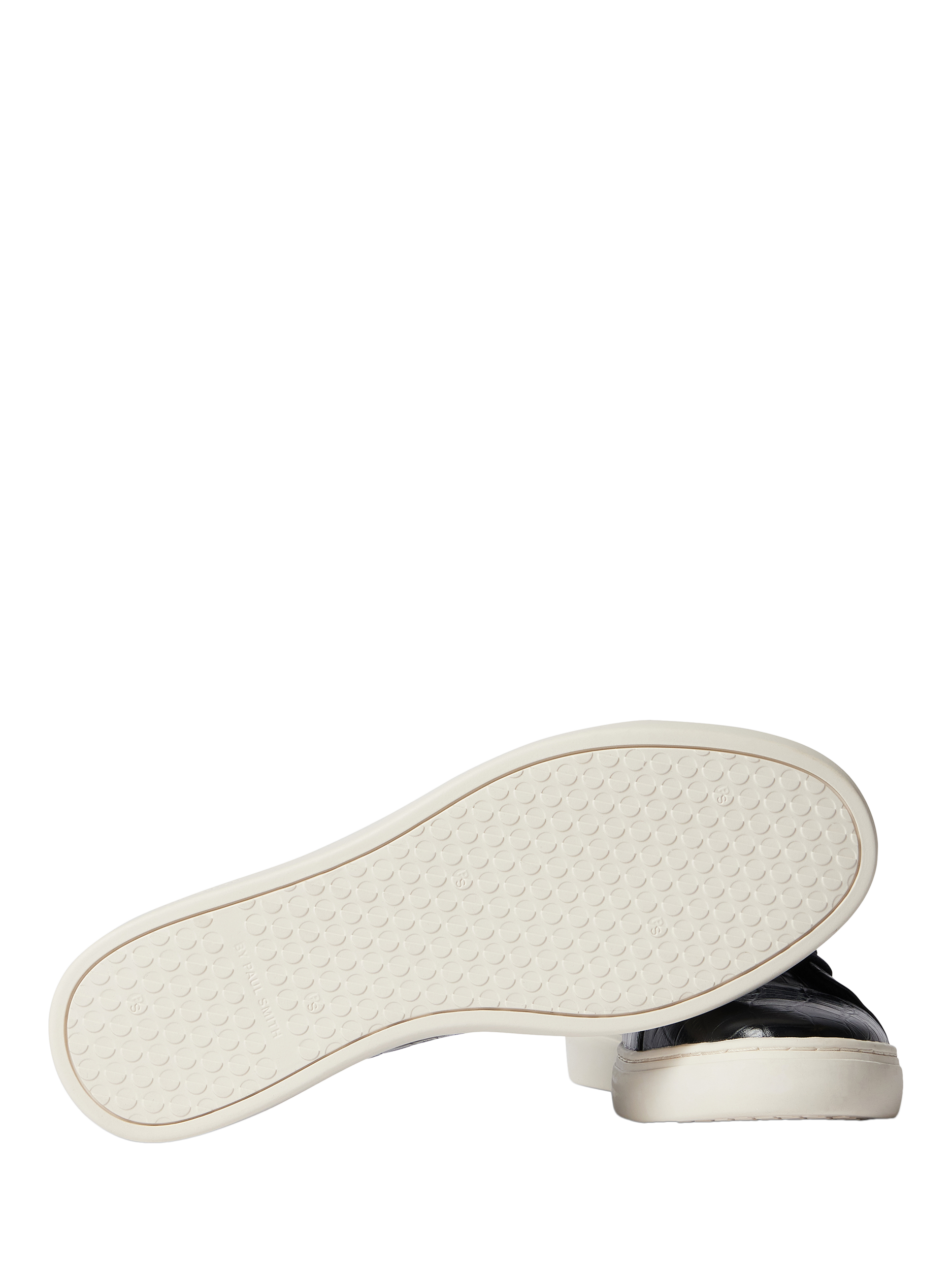 Product image 2 of 5, which shows Paul Smith Lee Croc-Effect Leather Trainers, Black, 7