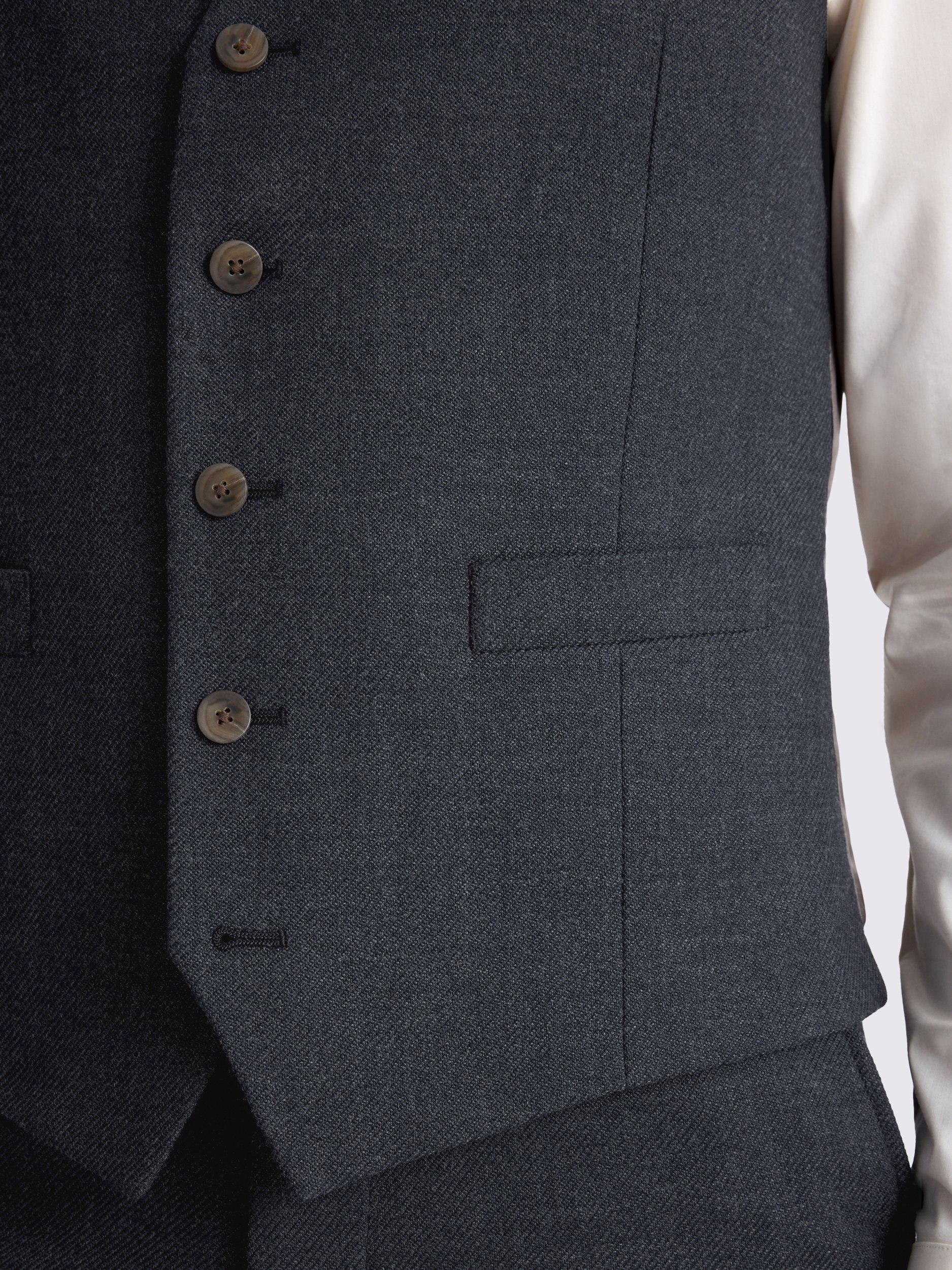 Product image 3 of 3, which shows Moss Tailored Twill Waistcoat, Blue, 36R