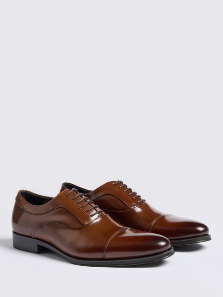 Moss John White Guildhall Oxford Shoes - view 2, Tan
