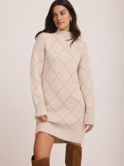 Mint Velvet Sequin Knit Mini Dress - view 2, Natural