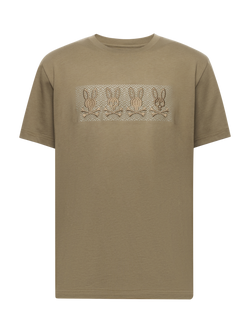 Psycho Bunny Costello Graphic Pima Cotton T-Shirt - view 2, Dusky Green