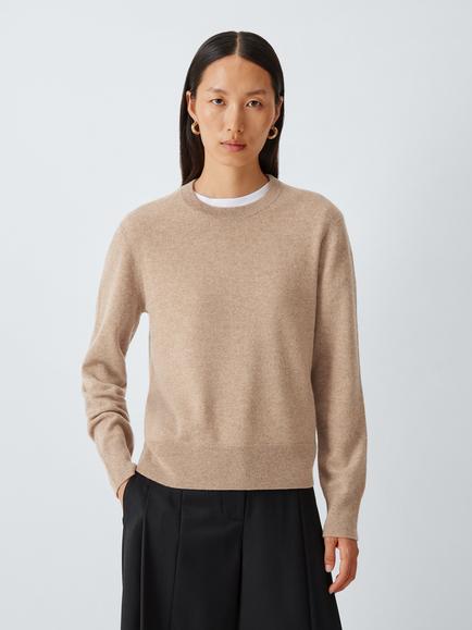John Lewis Cashmere Crew Neck Jumper, Camel
