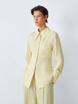 John Lewis x REJINA PYO Satin Stitch Detail Shirt, Buttermilk