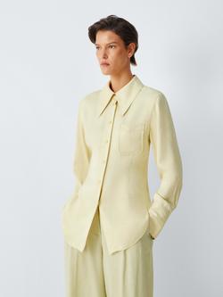 John Lewis x REJINA PYO Satin Stitch Detail Shirt, Buttermilk, Buttermilk