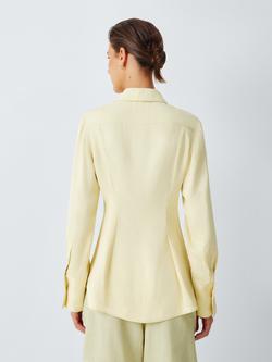 John Lewis x REJINA PYO Satin Stitch Detail Shirt, Buttermilk - view 2, Buttermilk