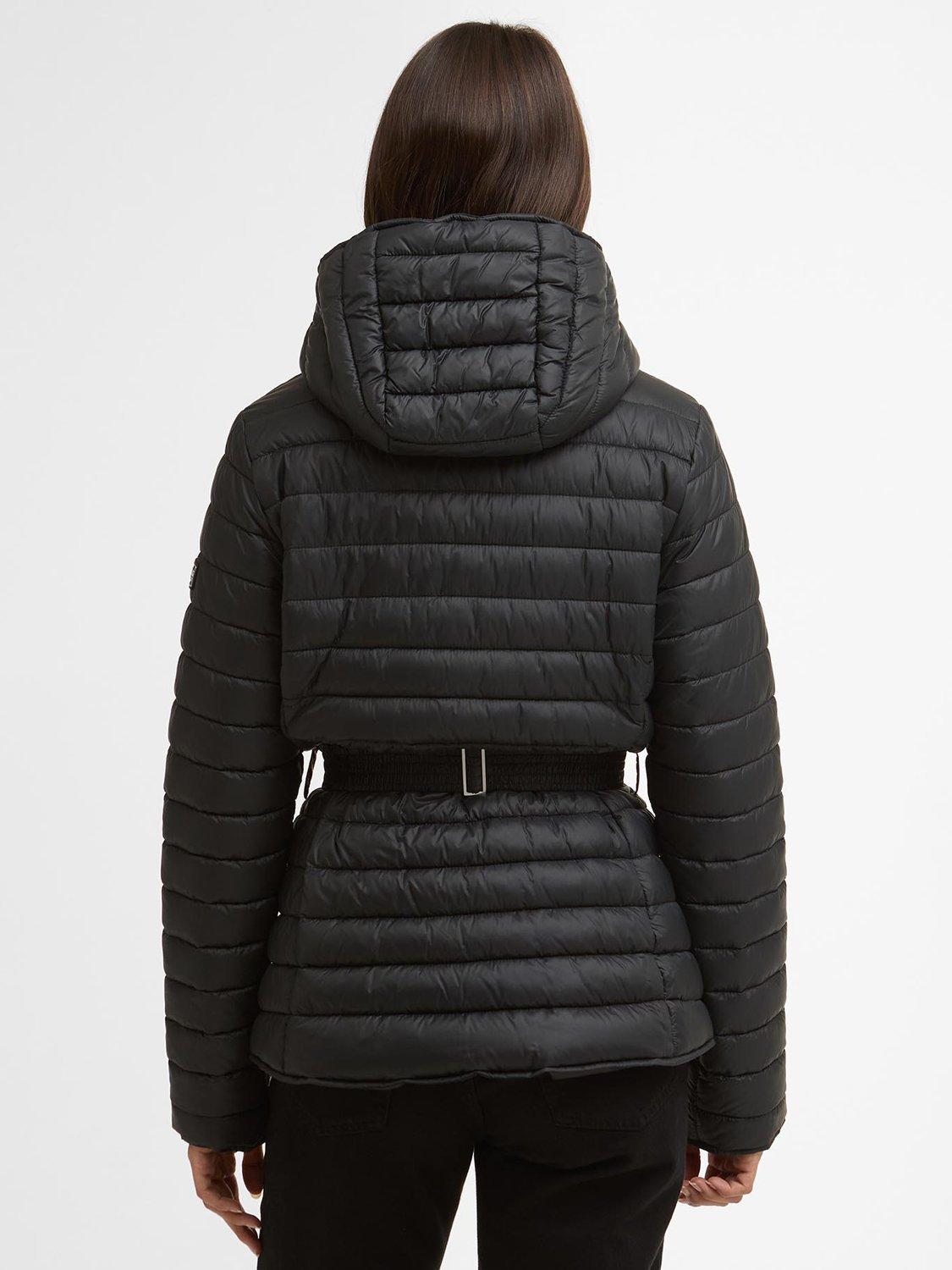 Product image 2 of 7, which shows Barbour International Jada Hooded Puffer Jacket, Black/Black, 8