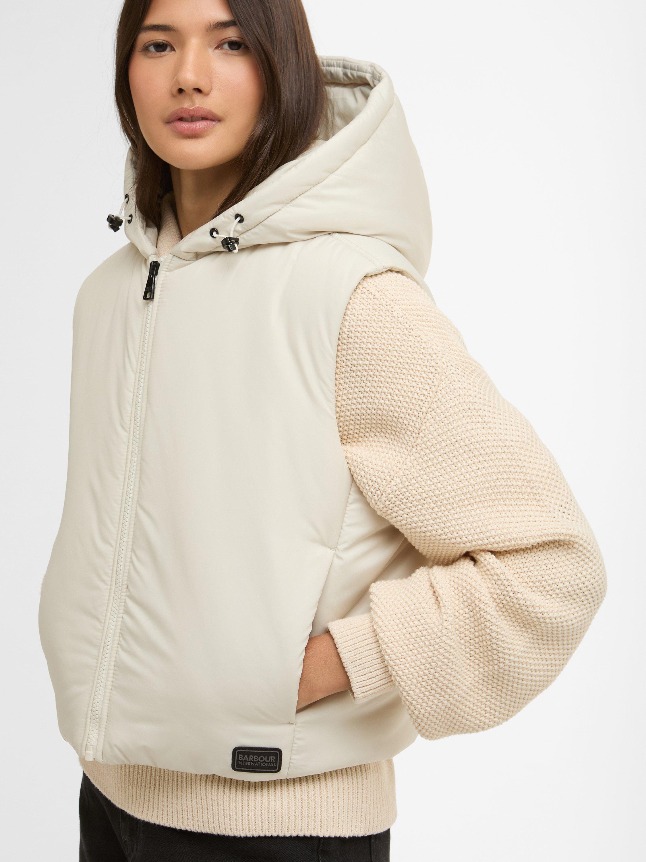 Product image 4 of 7, which shows Barbour International Calista Gilet, Bone White, 8