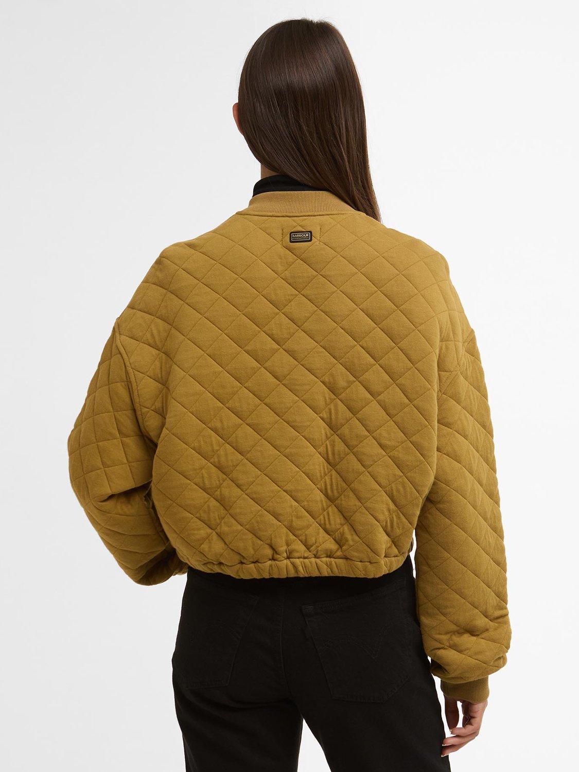 Product image 2 of 6, which shows Barbour International Katya Sweatshirt Bomber Jacket, Antique Bronze, 8