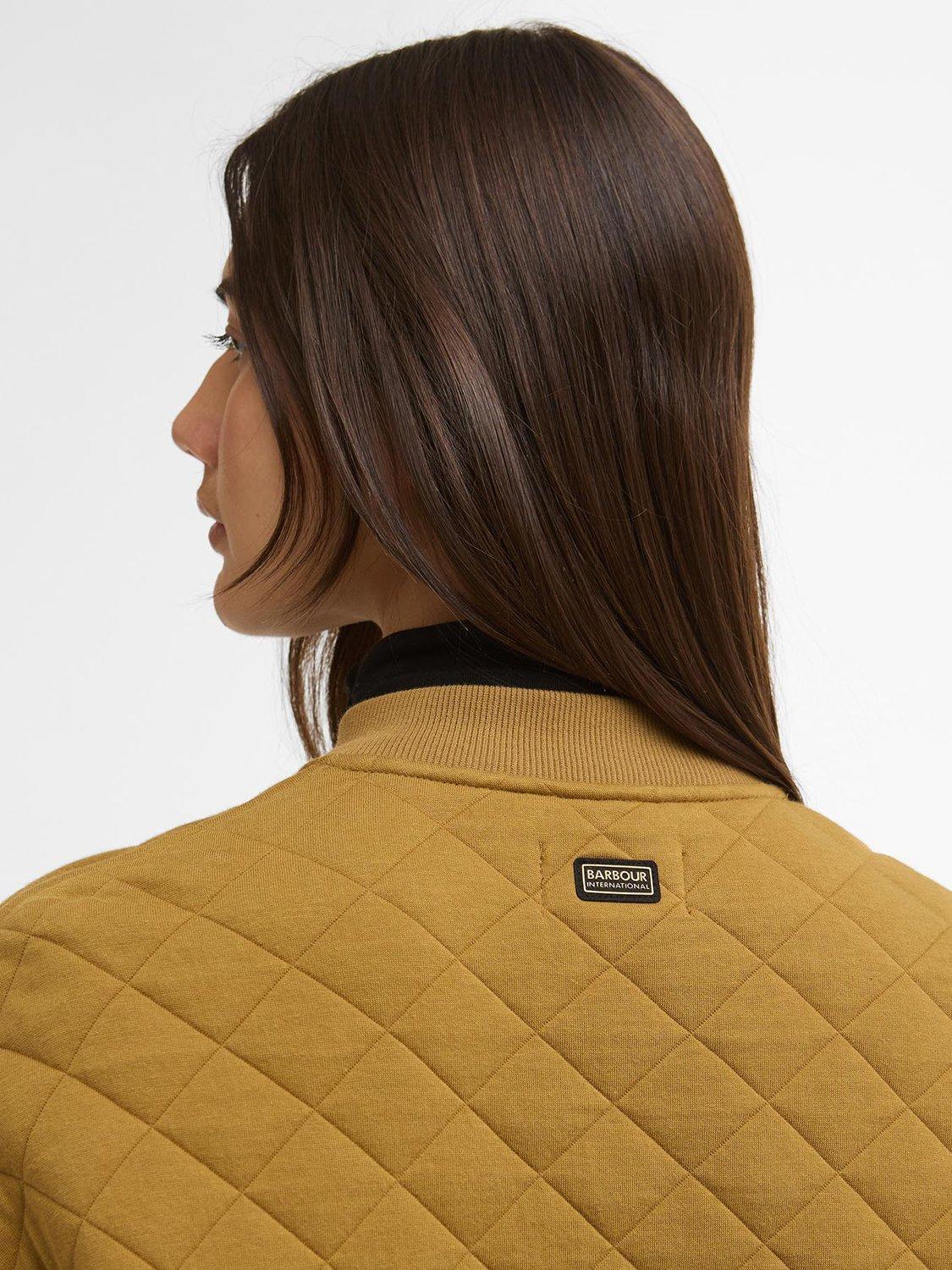 Product image 4 of 6, which shows Barbour International Katya Sweatshirt Bomber Jacket, Antique Bronze, 8