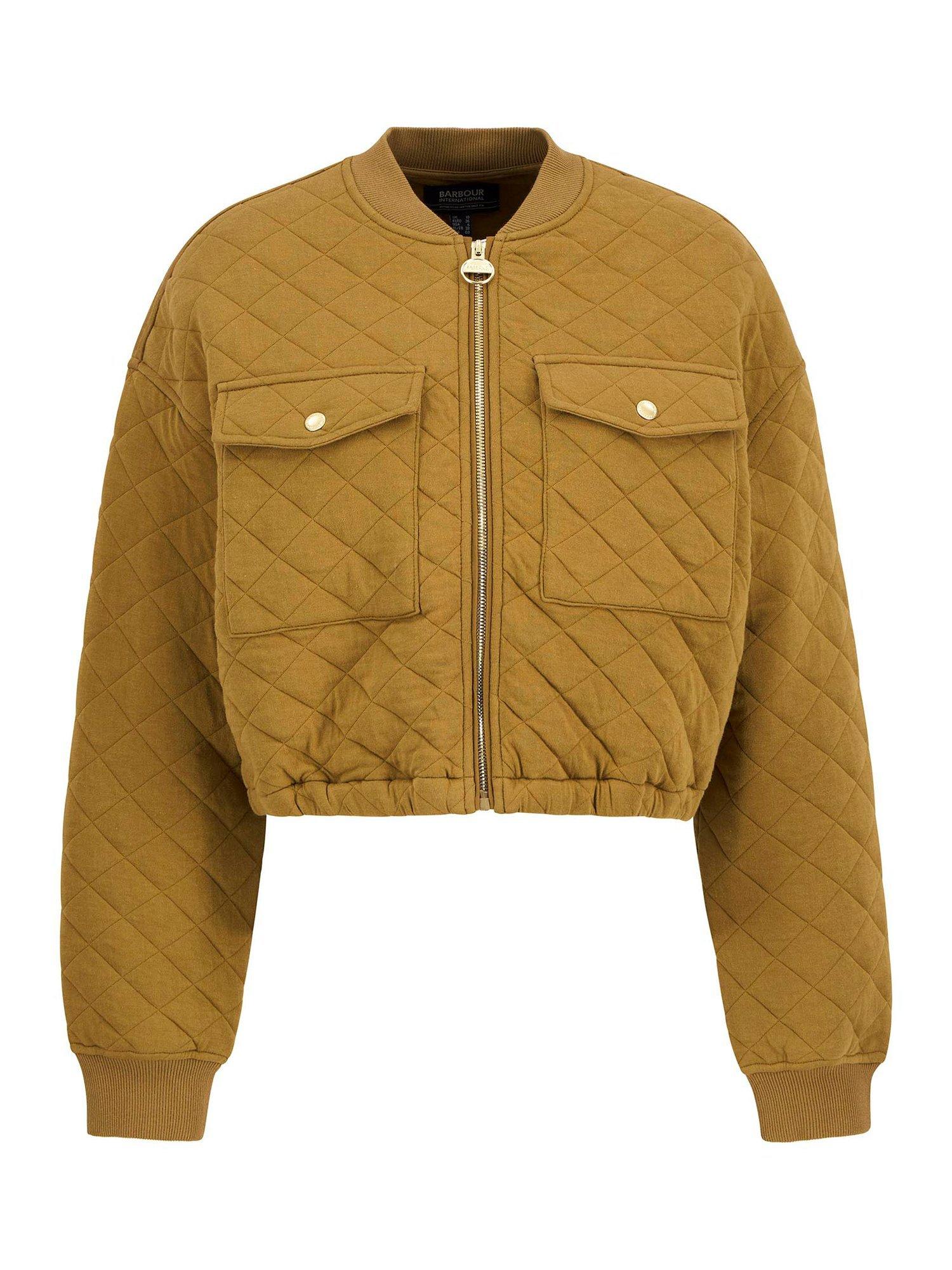 Product image 6 of 6, which shows Barbour International Katya Sweatshirt Bomber Jacket, Antique Bronze, 8