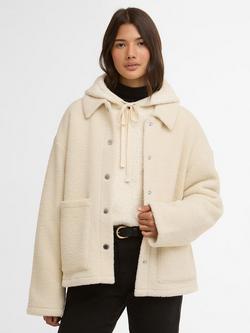 Barbour International Rae Fleece Overshirt, Bone White, Bone White