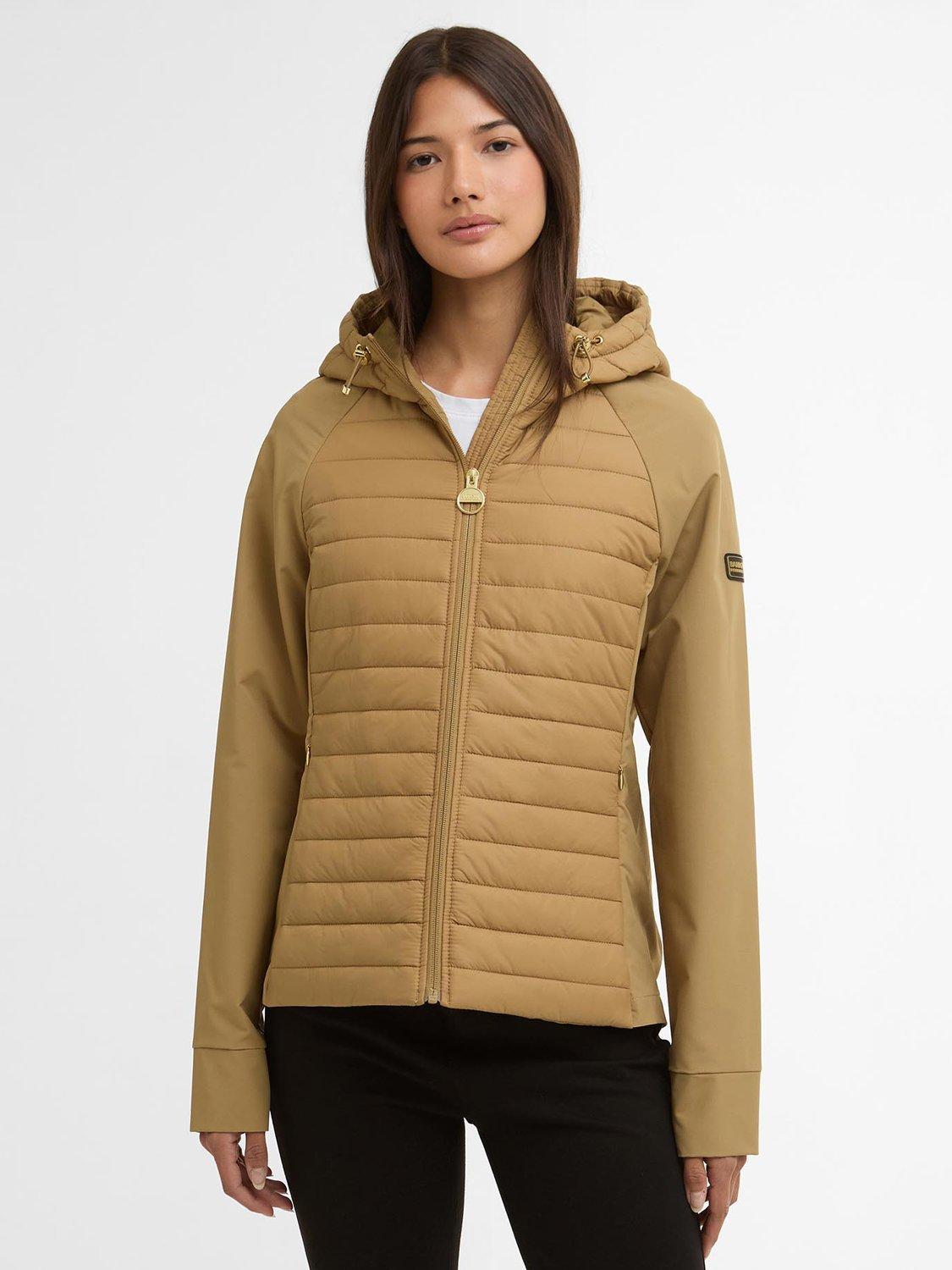 Product image 1 of 7, which shows Barbour International Valentina Quilted Jacket, Antique Bronze, 8