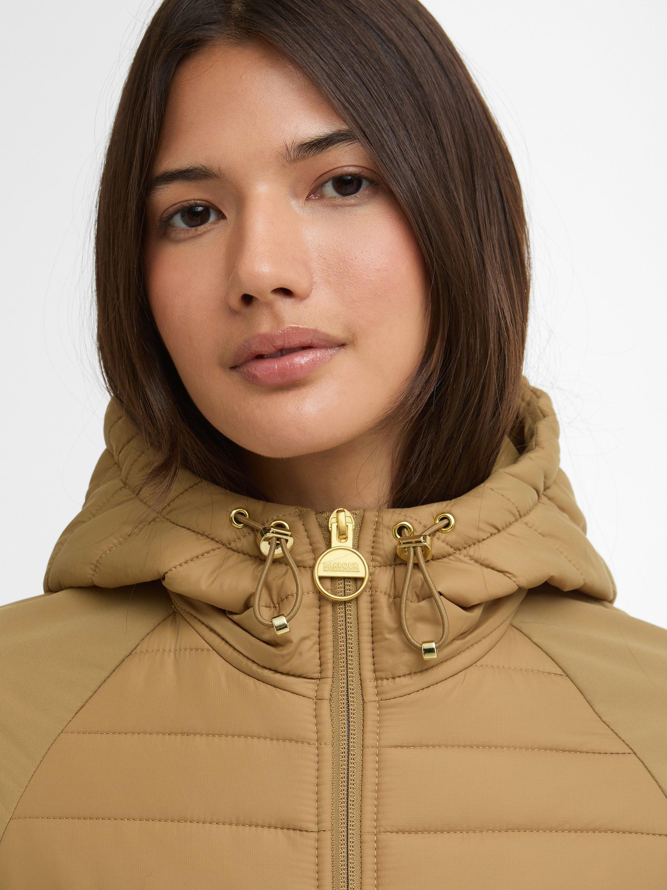 Product image 3 of 7, which shows Barbour International Valentina Quilted Jacket, Antique Bronze, 8