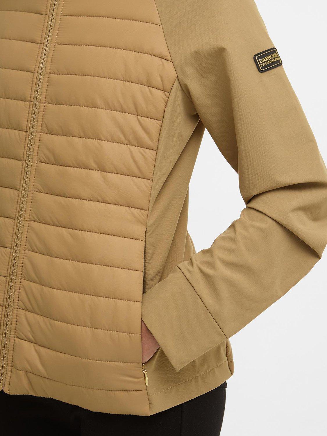 Product image 4 of 7, which shows Barbour International Valentina Quilted Jacket, Antique Bronze, 8