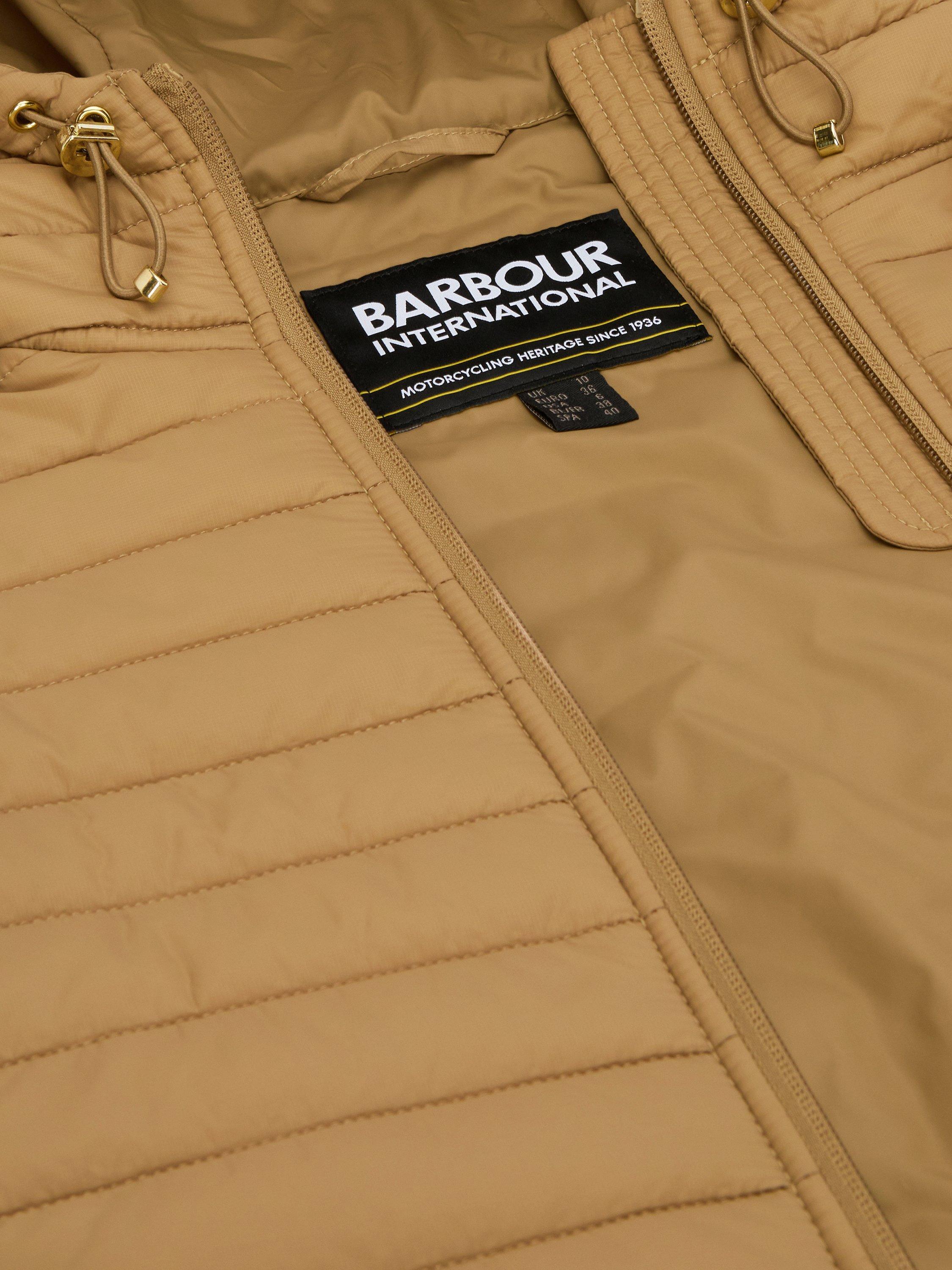 Product image 5 of 7, which shows Barbour International Valentina Quilted Jacket, Antique Bronze, 8