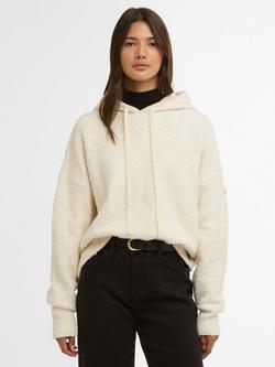 Barbour International Katya Boucle Knitted Hoodie, Cloud, Cloud
