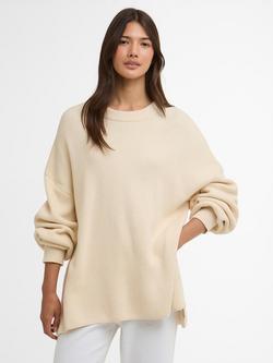 Barbour International Tara Knitted Jumper, Bone White, Bone White