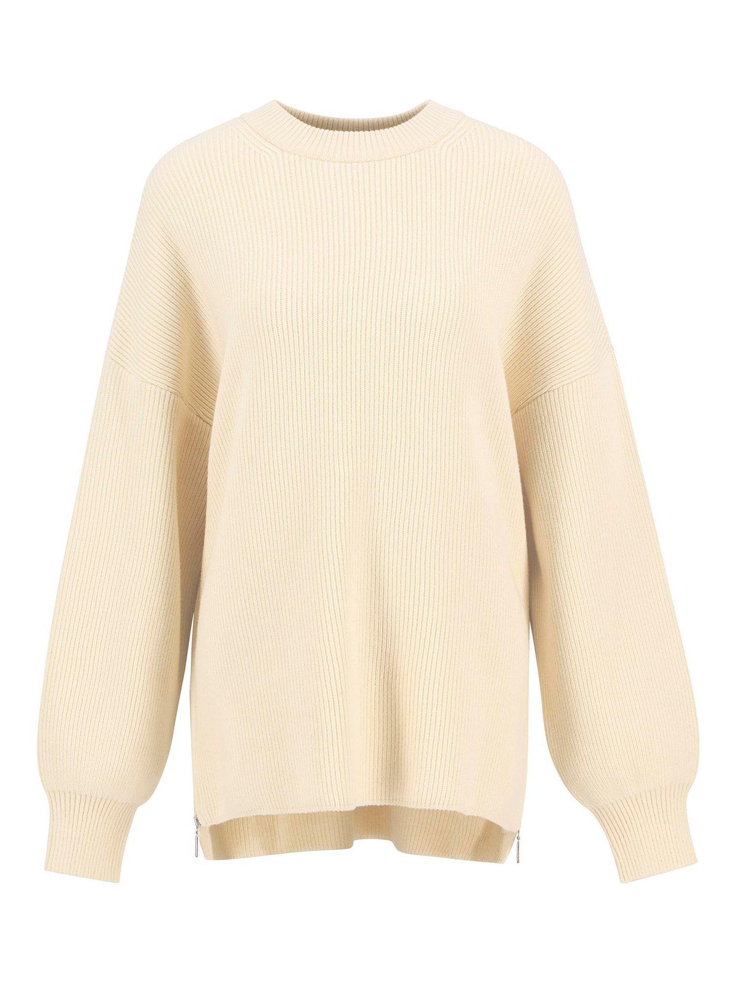 Product image 6 of 6, which shows Barbour International Tara Knitted Jumper, Bone White, 8