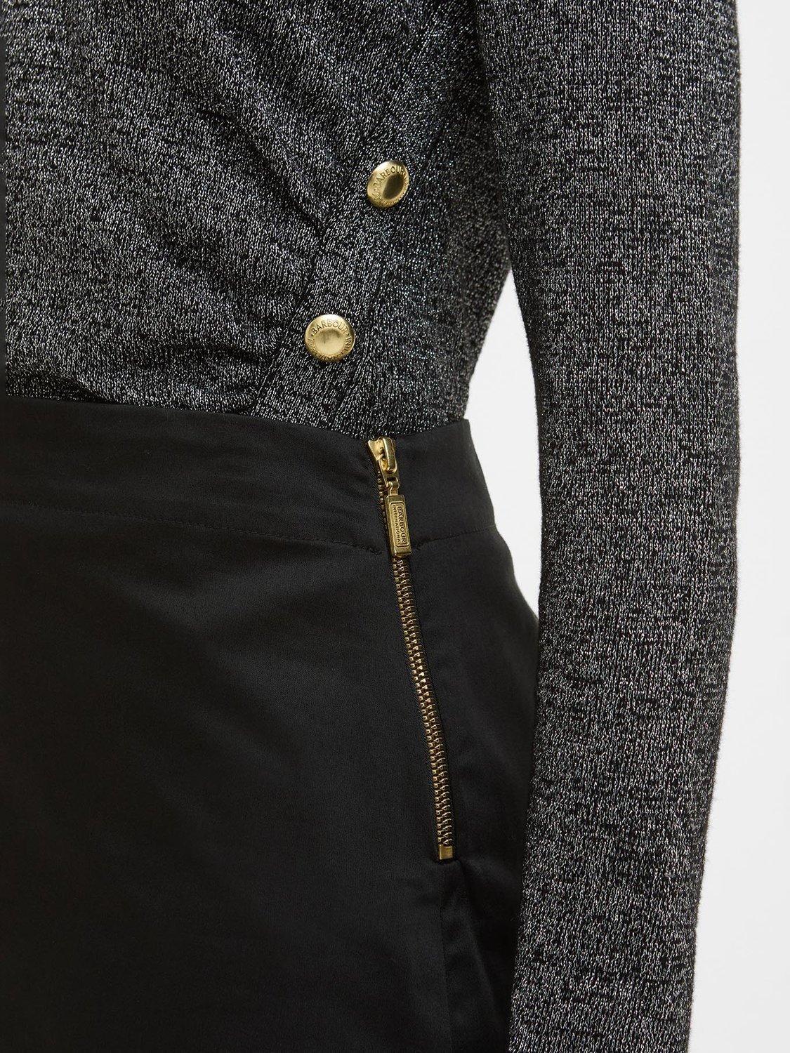 Product image 3 of 6, which shows Barbour International Katya Mini Skirt, Black, 8