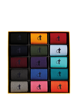 London Sock Company Simply Sartorial Sock Collection Gift Box, Pack of 15, Mixed, Mixed