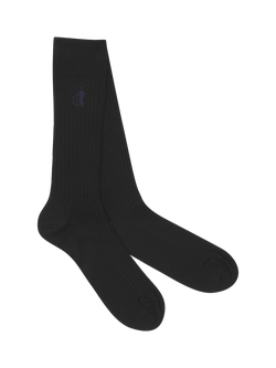 London Sock Company Simply Sartorial Socks, Pack of 3, Black - view 2, Black