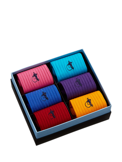London Sock Company Simply Sartorial Colourful Sock Collection Gift Box, Pack of 6, Mixed - view 2, Mixed