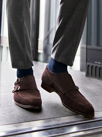 London Sock Company Simply Sartorial Socks, Pack of 3, Blue - view 2, Blue