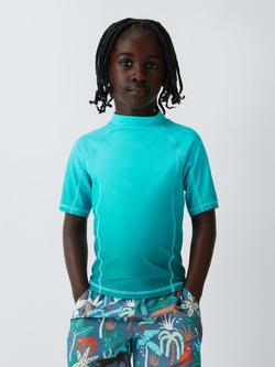 John Lewis Kids' Ombre Rash Vest, Teal, Teal
