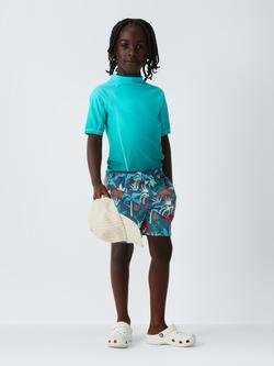 John Lewis Kids' Ombre Rash Vest, Teal - view 2, Teal